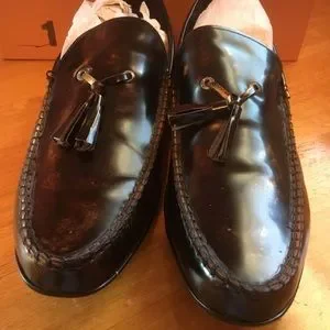 Society of One tasseled loafers. Size 14 US. Pewter/copper color-way. Worn 2x. Society of One | Shoes | Society Of One Tasseled Loafers  main image 2